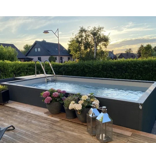 Set de mini-conteneurs de piscine 5M25x2M55x1M26