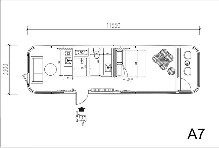 Maison en forme de capsule spatiale PRO A7 – Image 8