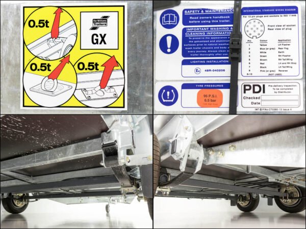Remorque pour engins de chantier Ifor Williams GX105 157×303 2,7 t | Rampe de chargement | Grillage - Neuve – Image 7