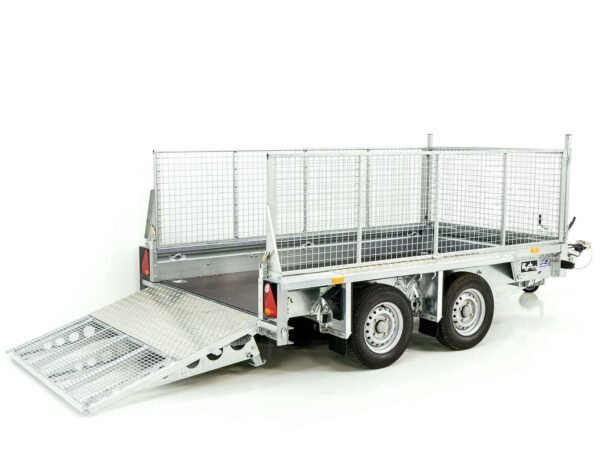 Remorque pour engins de chantier Ifor Williams GX105 157×303 2,7 t | Rampe de chargement | Grillage - Neuve – Image 8