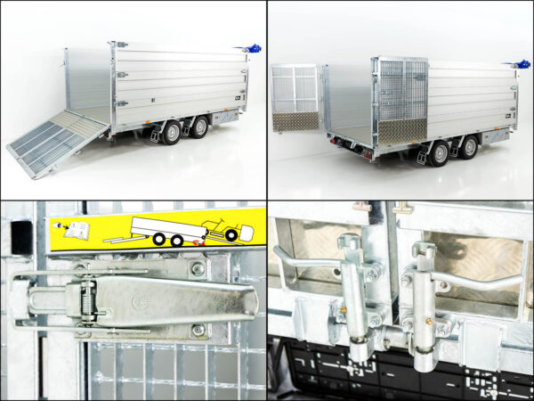 Semi-remorque benne arrière double TT35-35 3,5 t | 192 x 352 x 140 cm | Tandem Neuf – Image 5